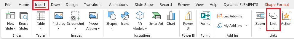 Insert Hyperlink in PowerPoint