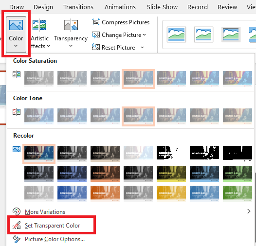 How to make images transparent in PowerPoint