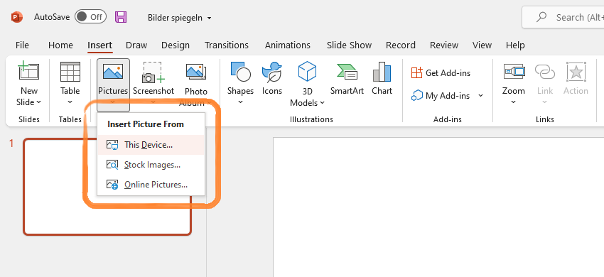 flip images in PowerPoint 1