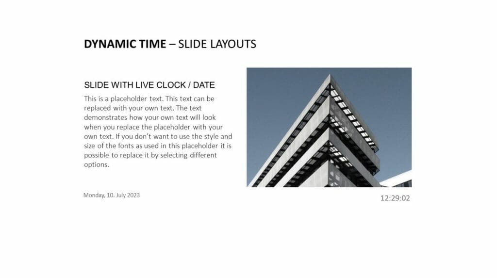 Dynamic time add in for managing time in presentations