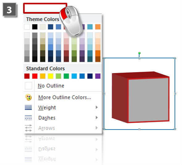 How to add outlines to §d objects (step 3)