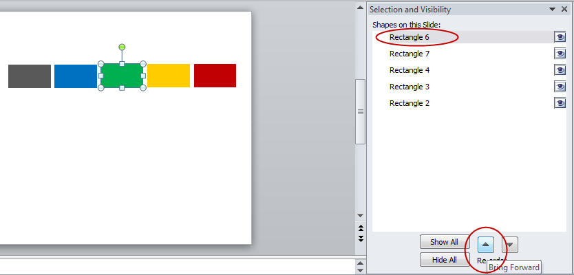 powerpoint images reorder bring to front