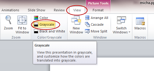 powerpoint images view grayscale