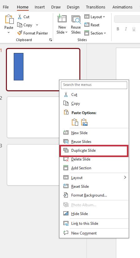 Duplicate slides for Powerpoint Morph