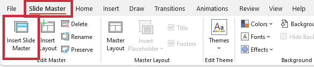 add a powerpoint slide master slide to ypur presentation