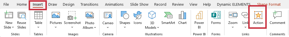 Setting powerpoint portrait format for individual slides