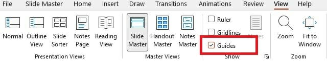 Using guidelines for changing powerpoint slide format