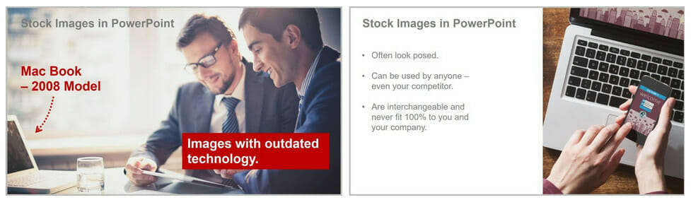 No to Stock Images: They are exchangeable