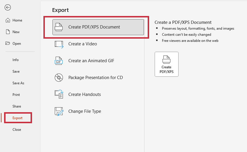 exporting PPT Presentation in PowerPoint portrait format