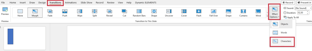 PowerPoint Morph: Slide Transitions With That Wow Effect! 7 Insert text to your powerpoint morph