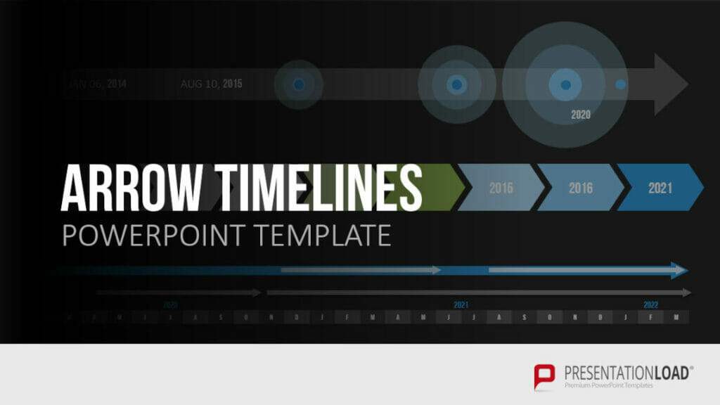 arrow timelines for ppt