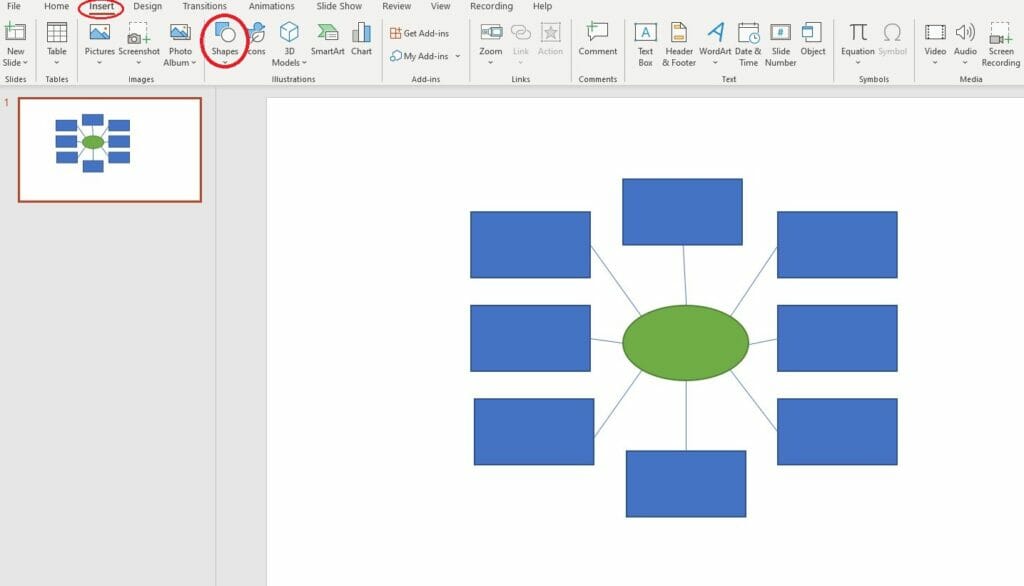 mind map basic shapes