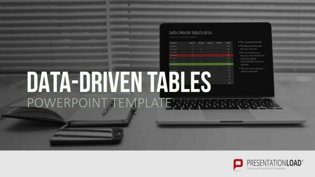 Data Driven Tables PowerPoint Folien Shop