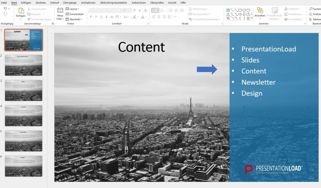 PowerPoint Table of Contents