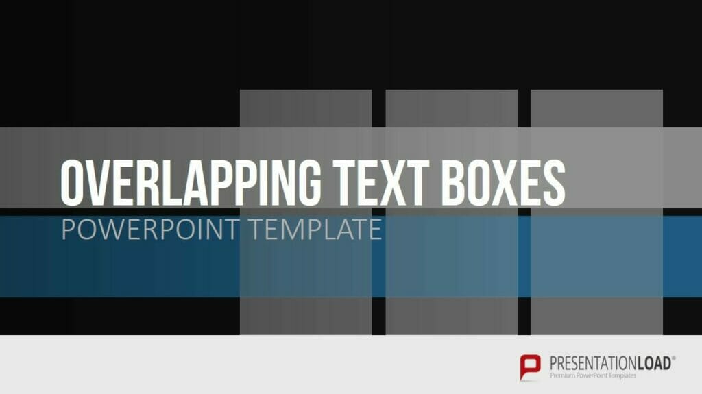 Overlapping Text Boxes PowerPoint Folie Shop