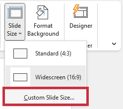 Define PowerPoint Poster Size 