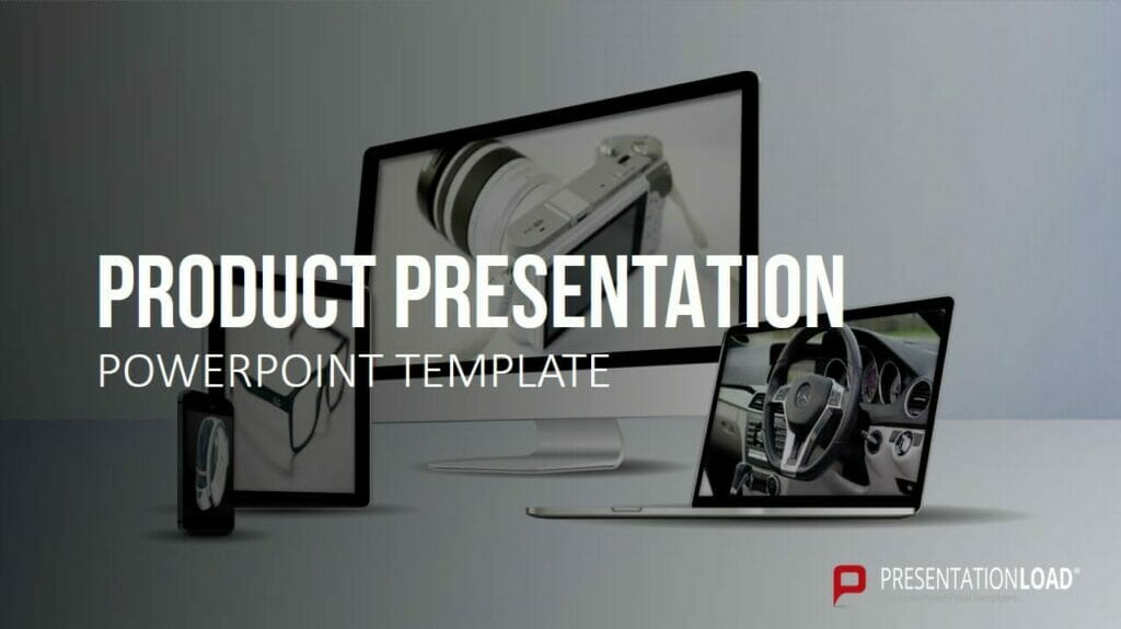 Product presentation slides for PowerPoint