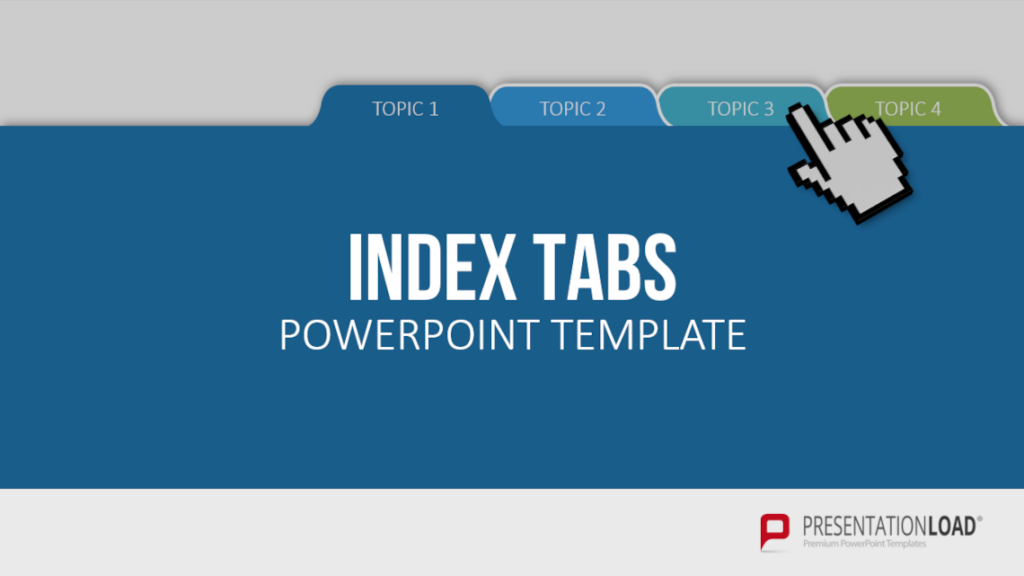 Use index tabs in interactive presentations
