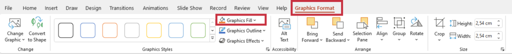 PowerPoint Icons customizing them