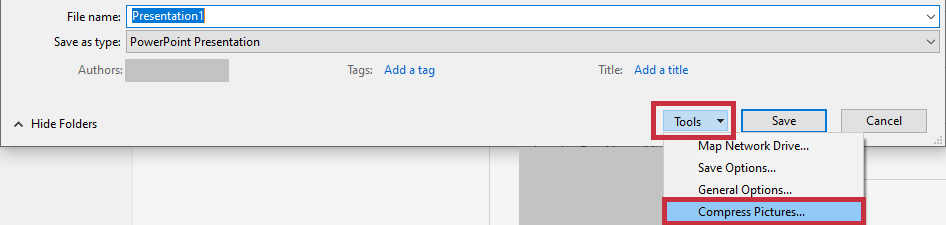 Compress PowerPoint File Size 