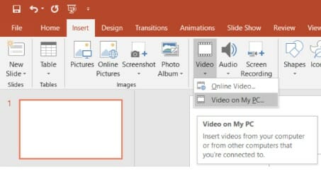 Insert videos into PowerPoint