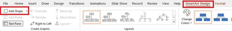 Use SmartArt for an Organizational Chart