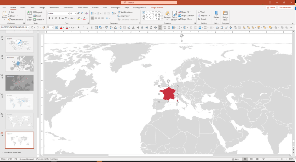 ineractive powerpoint map