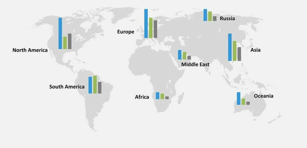 powerpoint worldmap column diagrams 2