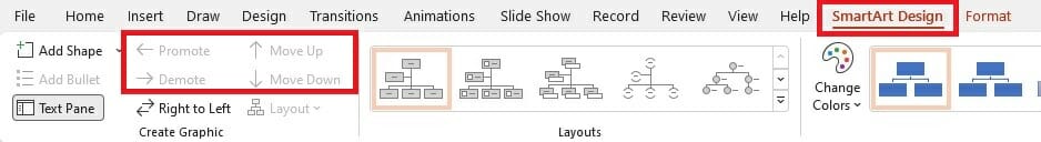 Use SmartArt for an Organizational Chart